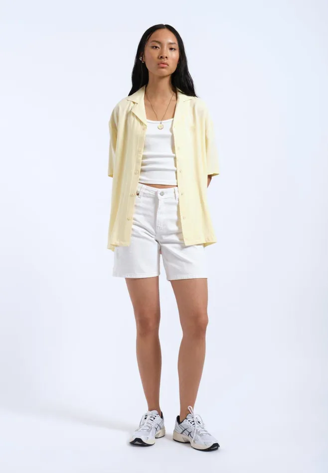 Madi Shirt 8211 Light Yellow Embroidery Light Yellow Embroidery Women Dr Denim Shirts