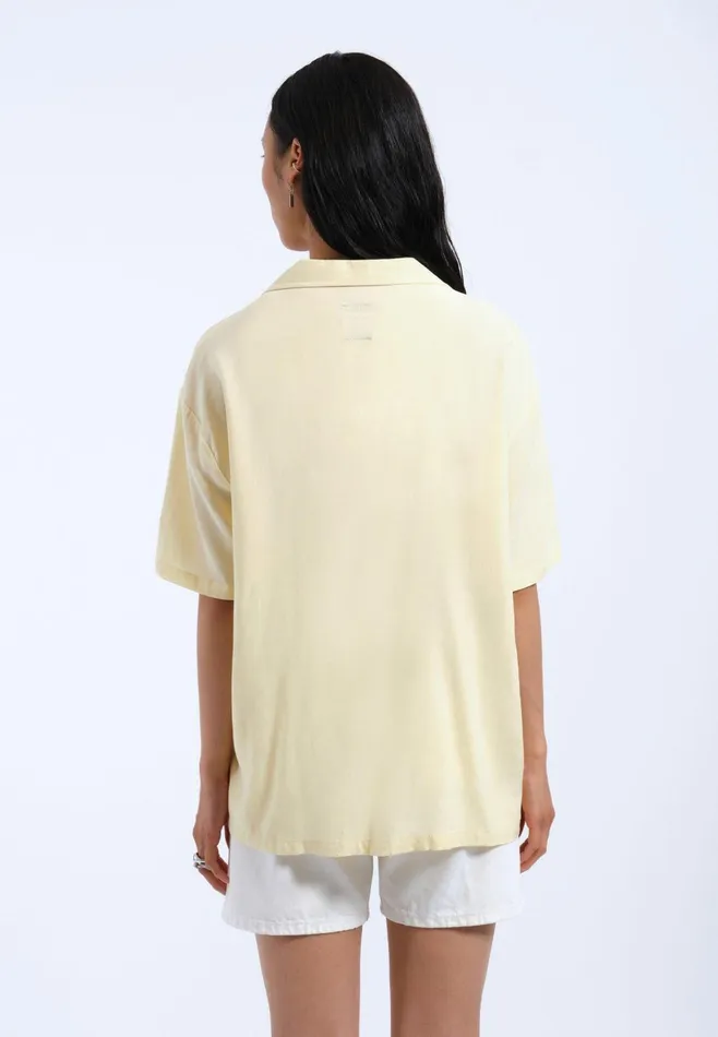 Madi Shirt 8211 Light Yellow Embroidery Light Yellow Embroidery Women Dr Denim Shirts
