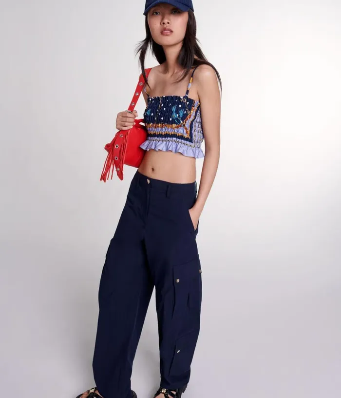 Maje Cargo Trousers Women Pants and Jeans