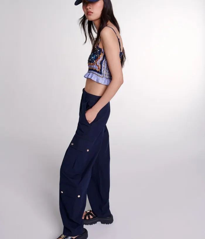 Maje Cargo Trousers Women Pants and Jeans