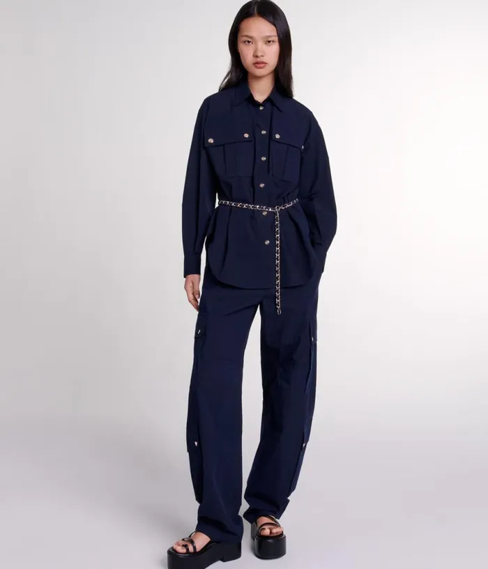 Maje Cargo Trousers Women Pants and Jeans