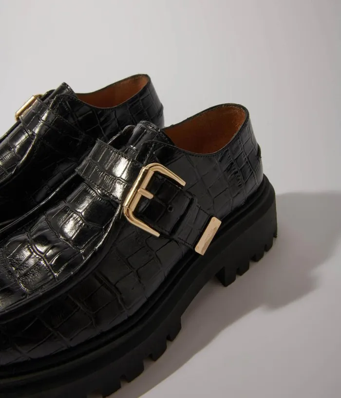 Maje Chunky Leather Derbies Women Loafers and Mules