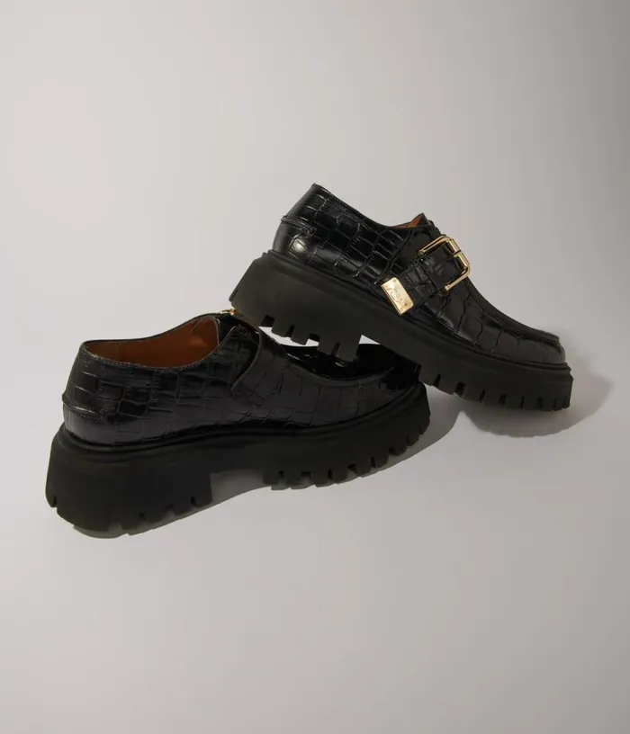 Maje Chunky Leather Derbies Women Loafers and Mules