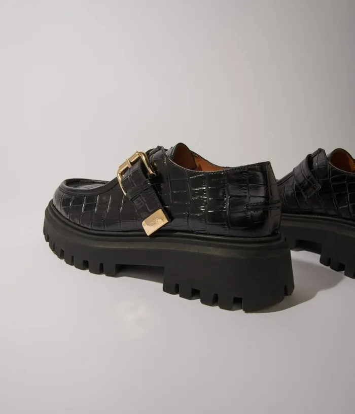 Maje Chunky Leather Derbies Women Loafers and Mules