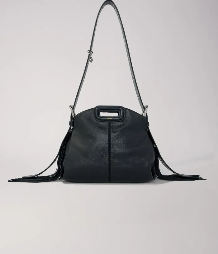 Maje Crackle Leather Mini Miss M Bag Women Mini Bags