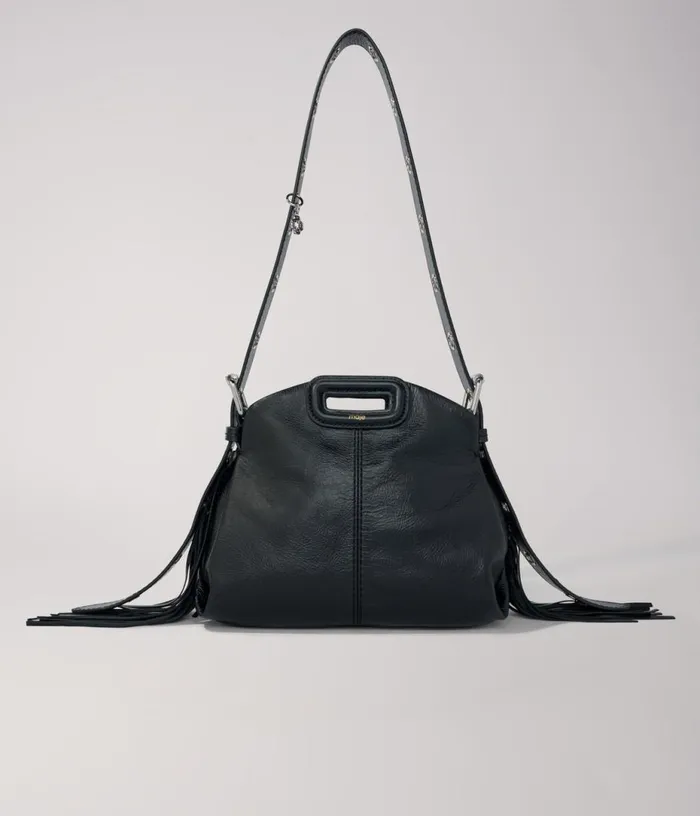 Maje Crackle Leather Mini Miss M Bag Women Mini Bags