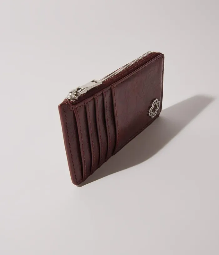 Maje Crackled Leather Cardholder Women Small Leather Goods