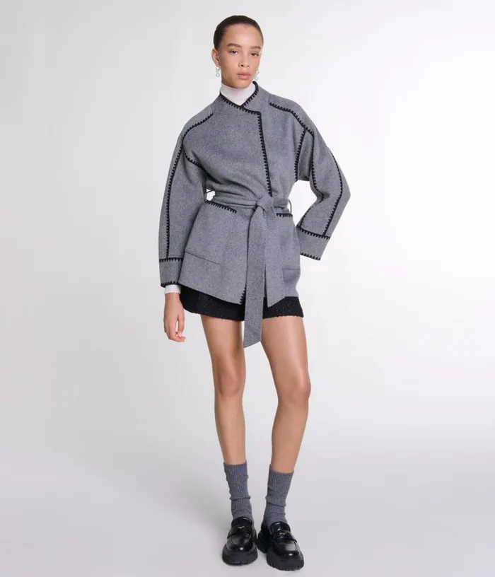 Maje Doublefaced Coat Women Coats