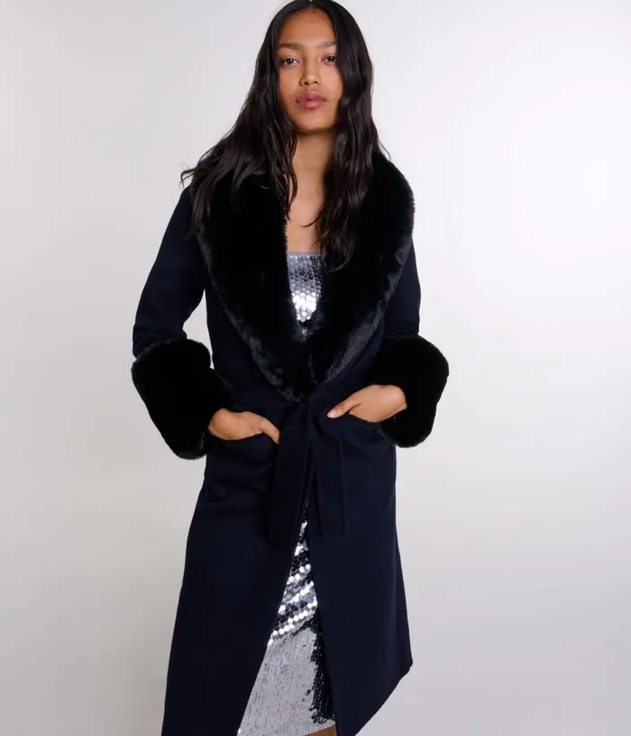 Maje Doublefaced Faux Fur Coat Women Coats