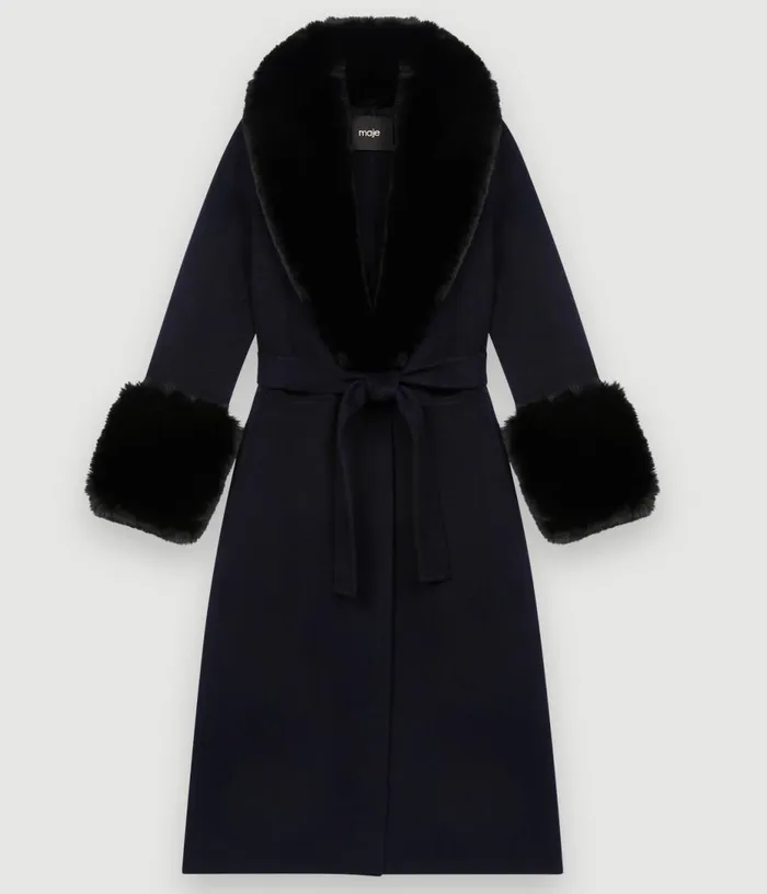 Maje Doublefaced Faux Fur Coat Women Coats