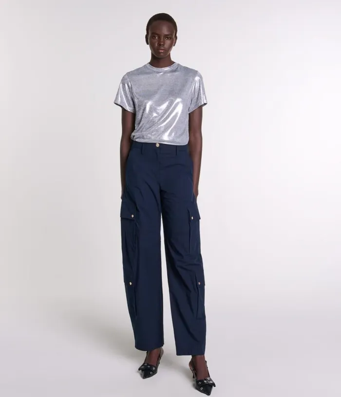 Maje Lameacute Tshirt Women Tops and Shirts