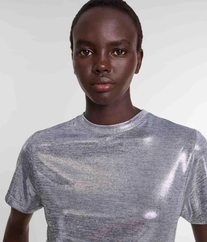 Maje Lameacute Tshirt Women Tops and Shirts