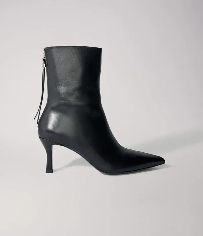 Maje Leather Ankle Boots Women Booties and Boots