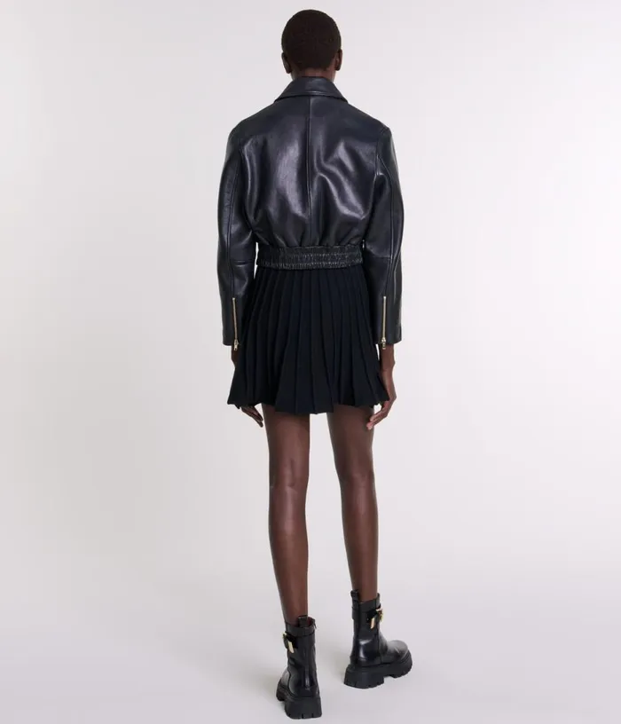 Maje Leather Jacket Women Blazers and Jackets