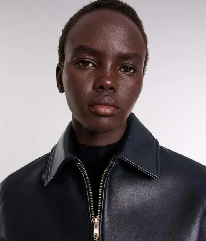 Maje Leather Jacket Women Blazers and Jackets