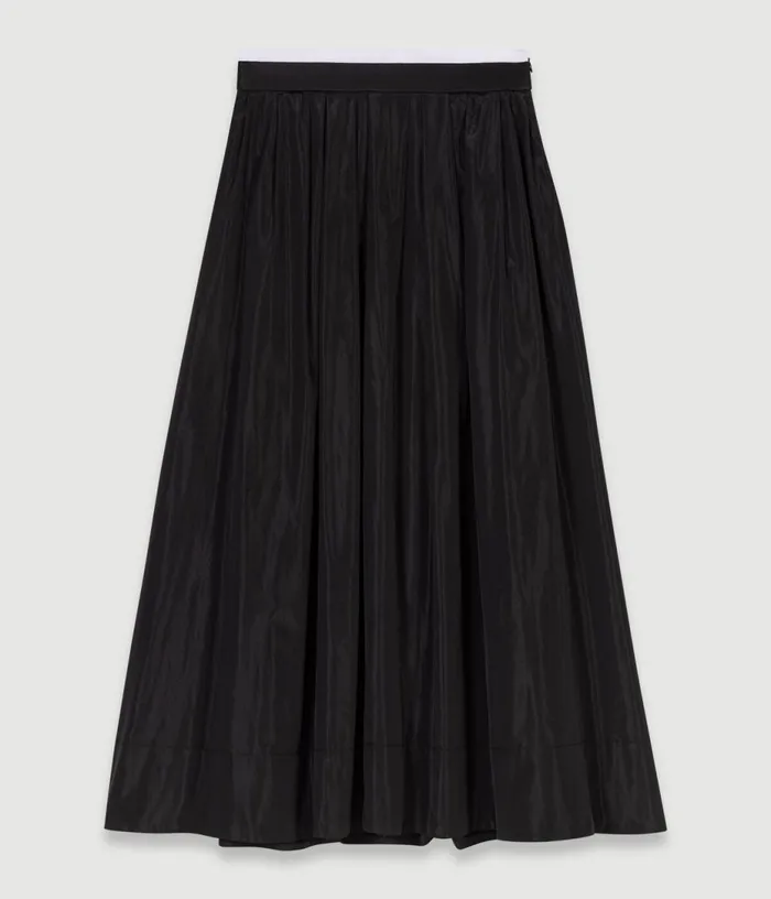 Maje Long Skirt With Contrast Waistband Women Skirts and Shorts