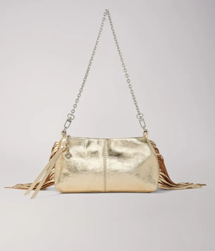 Maje Metallic Leather Miss M Clutch Bag Women Small Leather Goods