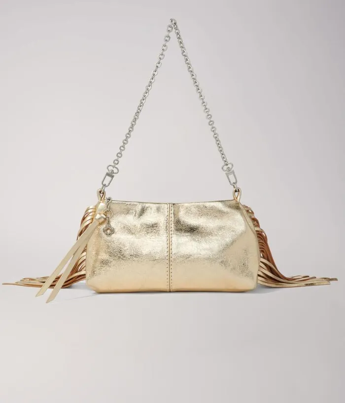 Maje Metallic Leather Miss M Clutch Bag Women Small Leather Goods