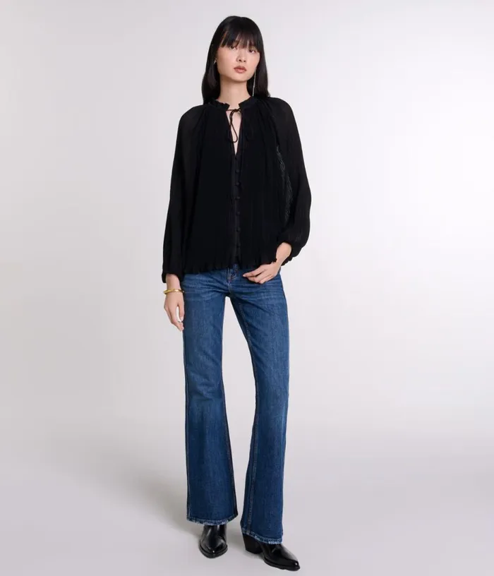 Maje Pleated Shirt Women Tops and Shirts