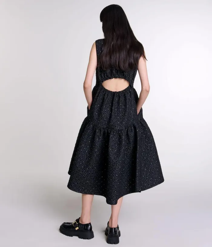 Maje Rhinestone Maxi Dress Women Dresses