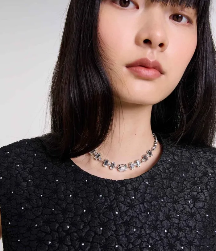 Maje Rhinestone Maxi Dress Women Dresses