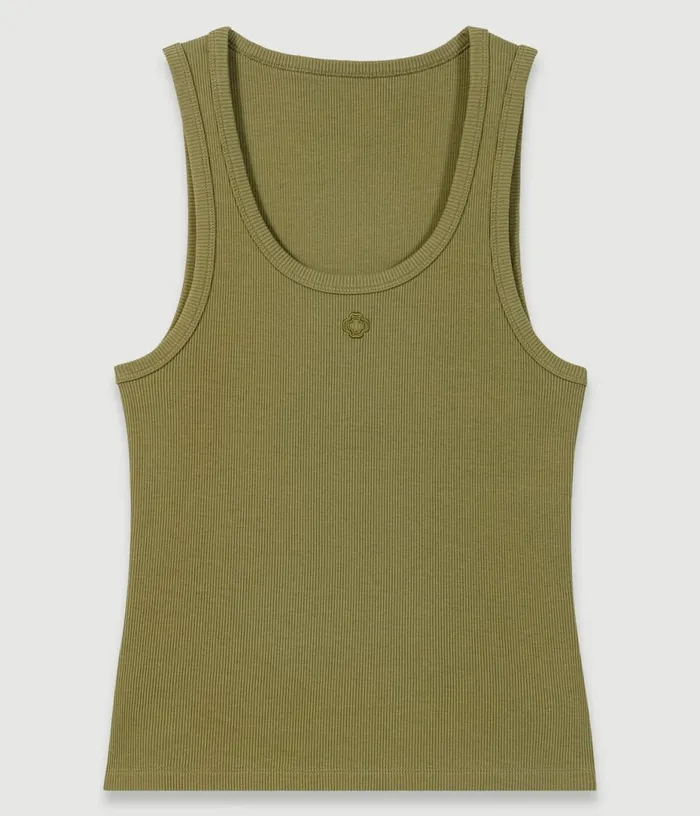 Maje Ribbed Vest Top Women Tops and Shirts