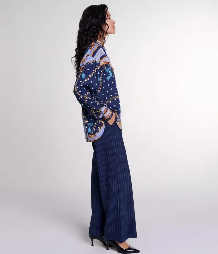 Maje Satineffect Patterned Shirt Women Tops and Shirts