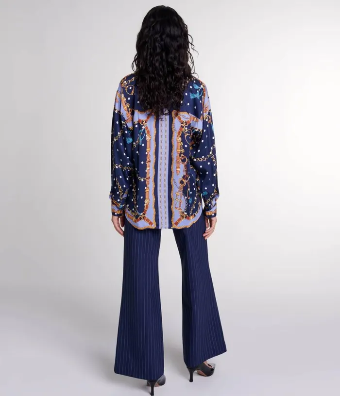 Maje Satineffect Patterned Shirt Women Tops and Shirts