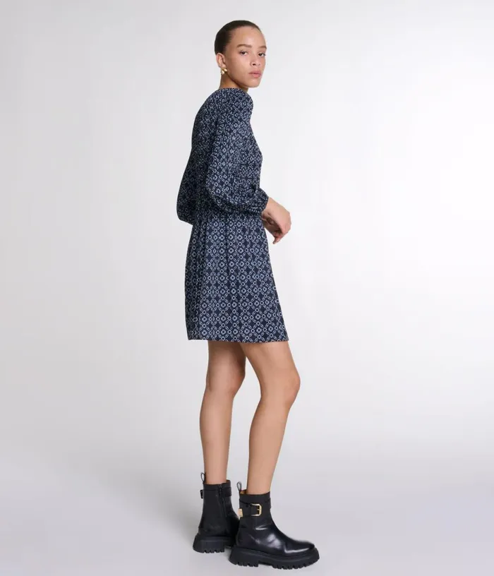 Maje Short Clover Motif Dress Women Dresses