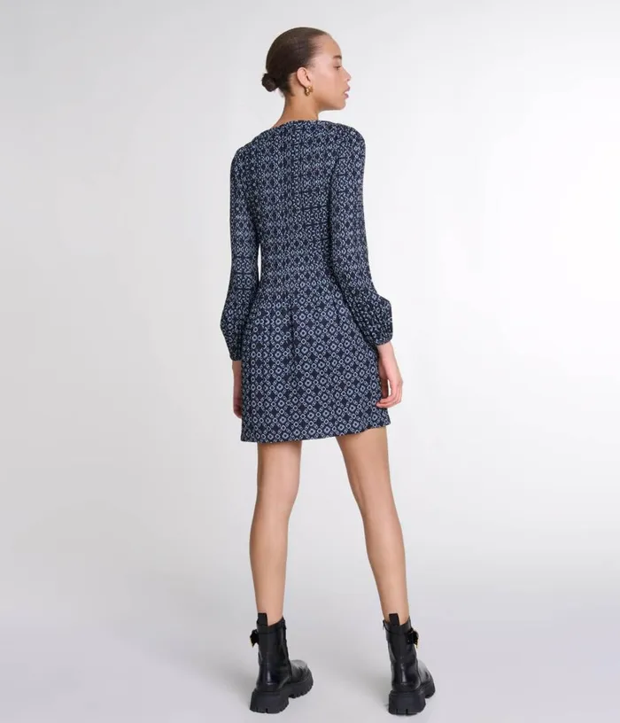 Maje Short Clover Motif Dress Women Dresses