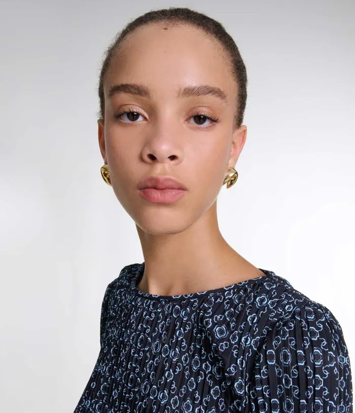 Maje Short Clover Motif Dress Women Dresses