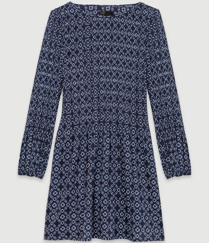 Maje Short Clover Motif Dress Women Dresses