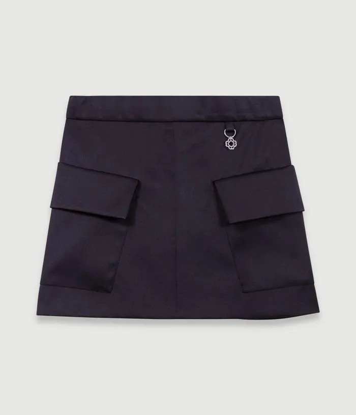 Maje Short Satin Skirt Women Skirts and Shorts