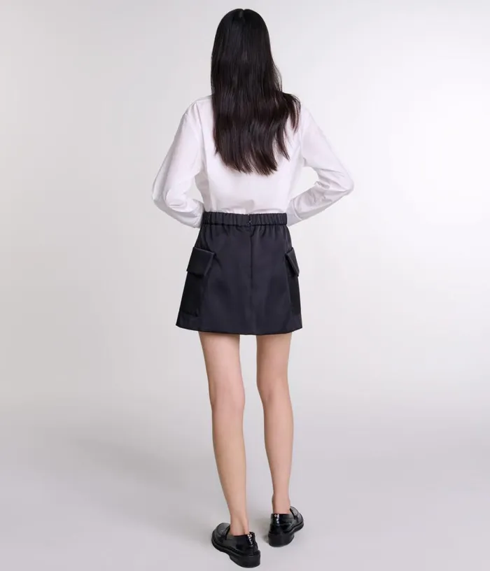 Maje Short Satin Skirt Women Skirts and Shorts
