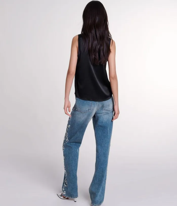 Maje Silk Tank Top Women Tops and Shirts