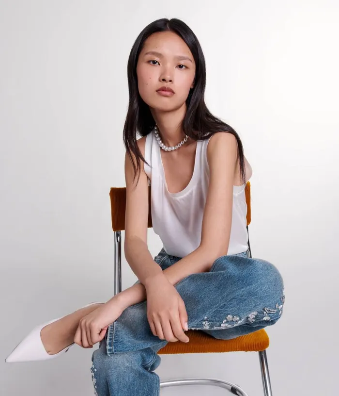 Maje Silk Tank Top Women Tops and Shirts