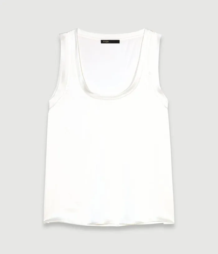 Maje Silk Tank Top Women Tops and Shirts