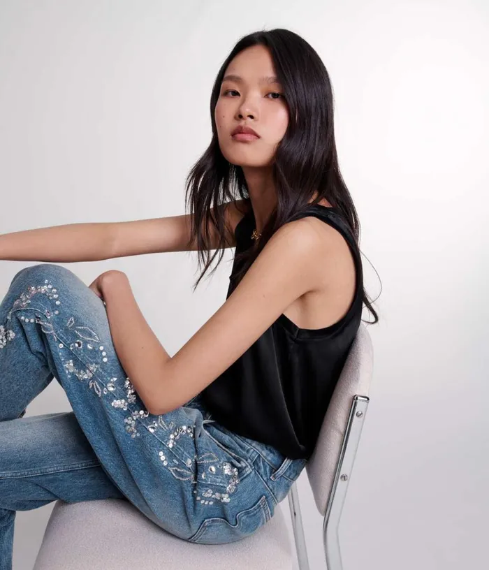 Maje Silk Tank Top Women Tops and Shirts
