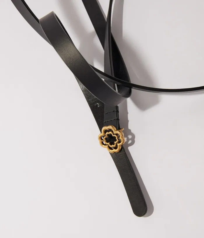 Maje Slim Double Leather Belt Women Belts
