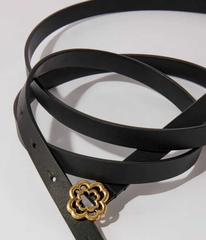 Maje Slim Double Leather Belt Women Belts