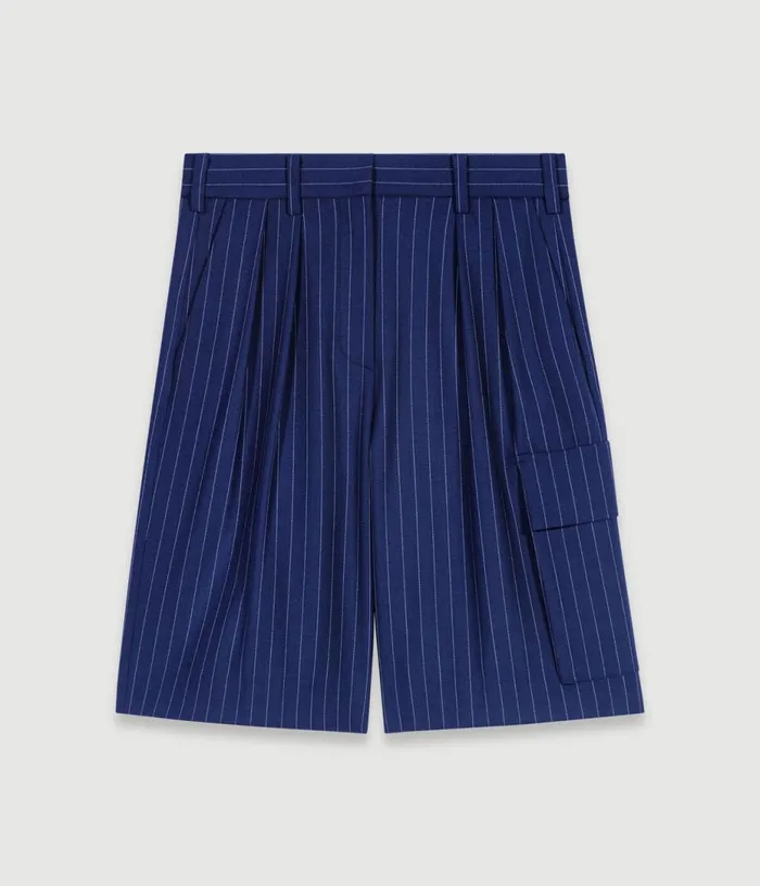 Maje Striped Bermuda Shorts Women Skirts and Shorts