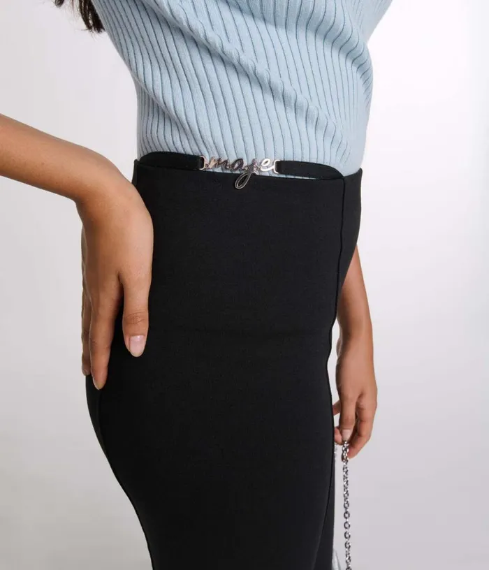 Maje Trousers With Jewellery Detail Women Pants and Jeans