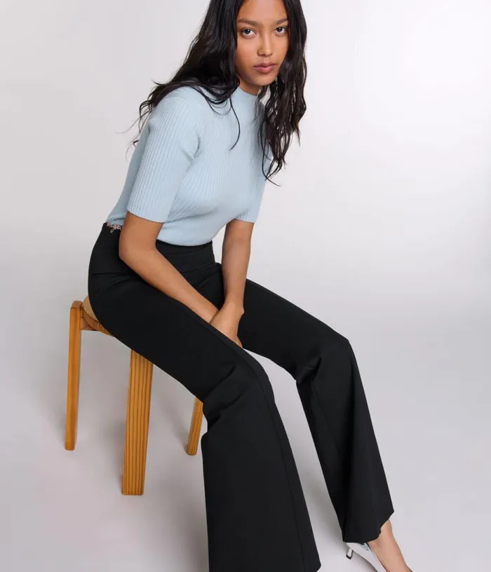 Maje Trousers With Jewellery Detail Women Pants and Jeans