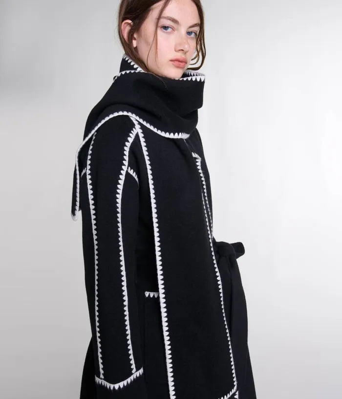 Maje Twotone Doublefaced Coat Women Coats