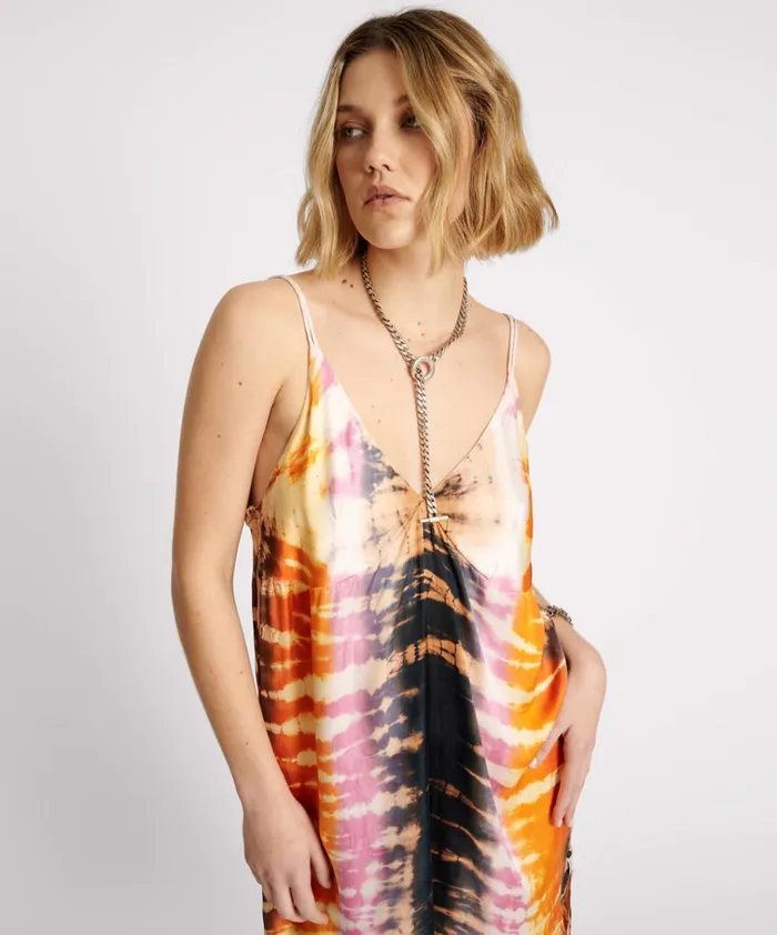 MAKE WAVES HAND DYED SATIN SLIP DRESS Women One Teaspoon Mini Dresses MAKE WAVES HAND DYED SATIN SLIP DRESS Women One Teaspoon Mini Dresses