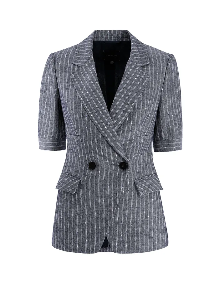 MARYLING Blazers Black Buttons And Midsleeve Mix 8211 Women MARYLING Blazers Black Buttons And Midsleeve Mix 8211 Women
