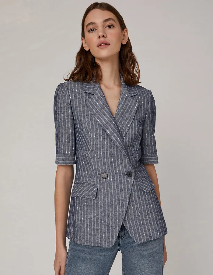 MARYLING Blazers Black Buttons And Midsleeve Mix 8211 Women MARYLING Blazers Black Buttons And Midsleeve Mix 8211 Women