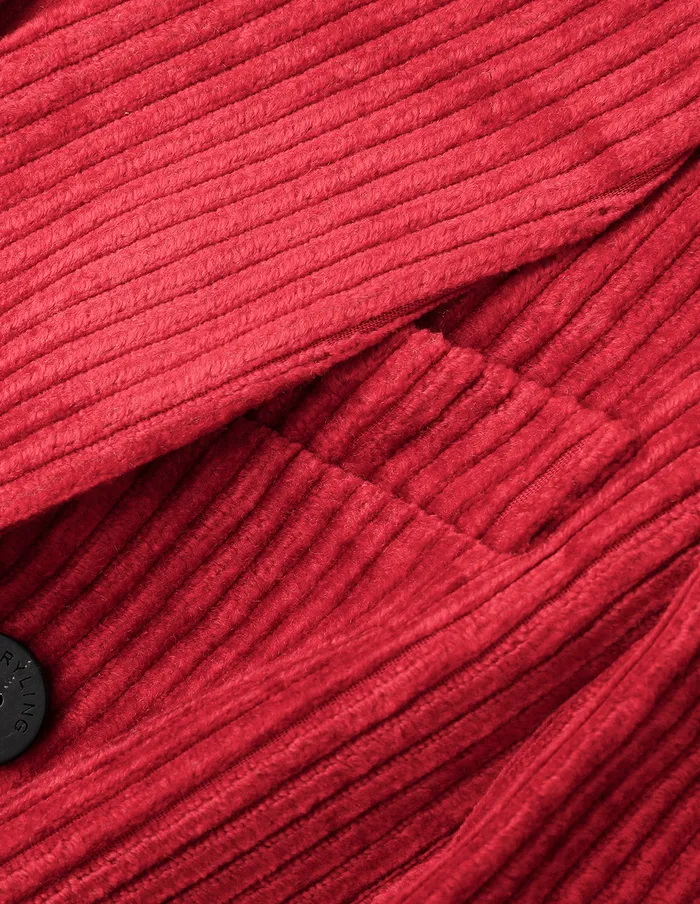 MARYLING Blazers Chunky Corduroy DoubleBreasted Blazer Ruby Red 8211 Women
