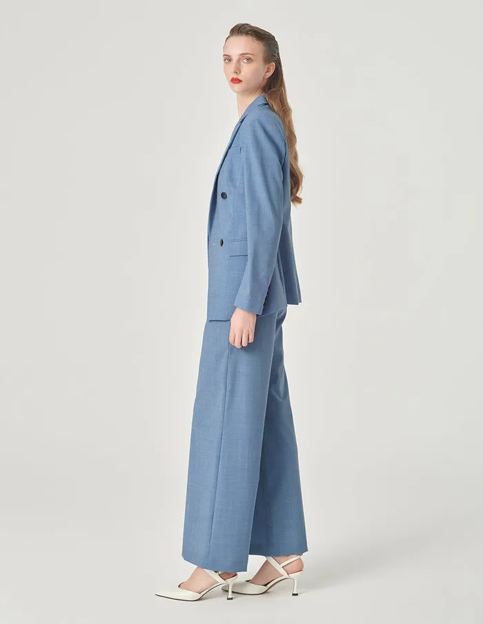 MARYLING Blazers Classic DoubleBreasted Peaked Lapel Blazer Blue 8211 Women MARYLING Blazers Classic DoubleBreasted Peaked Lapel Blazer Blue 8211 Women