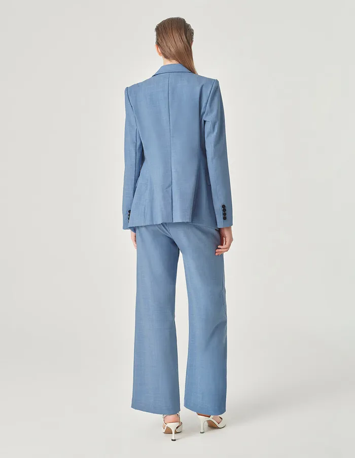 MARYLING Blazers Classic DoubleBreasted Peaked Lapel Blazer Blue 8211 Women MARYLING Blazers Classic DoubleBreasted Peaked Lapel Blazer Blue 8211 Women